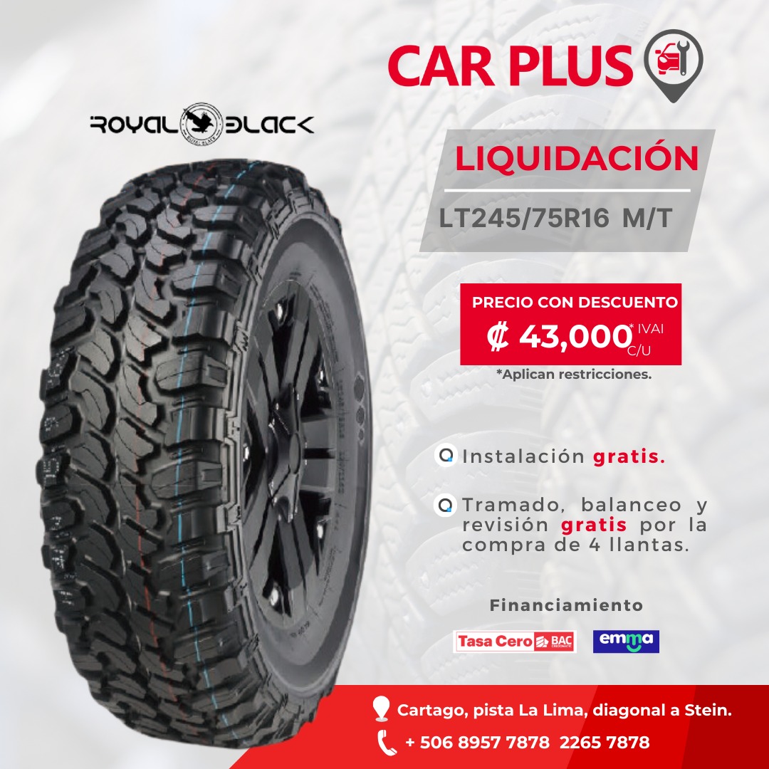 LLANTA LT245-75R16 ROYAL BLACK